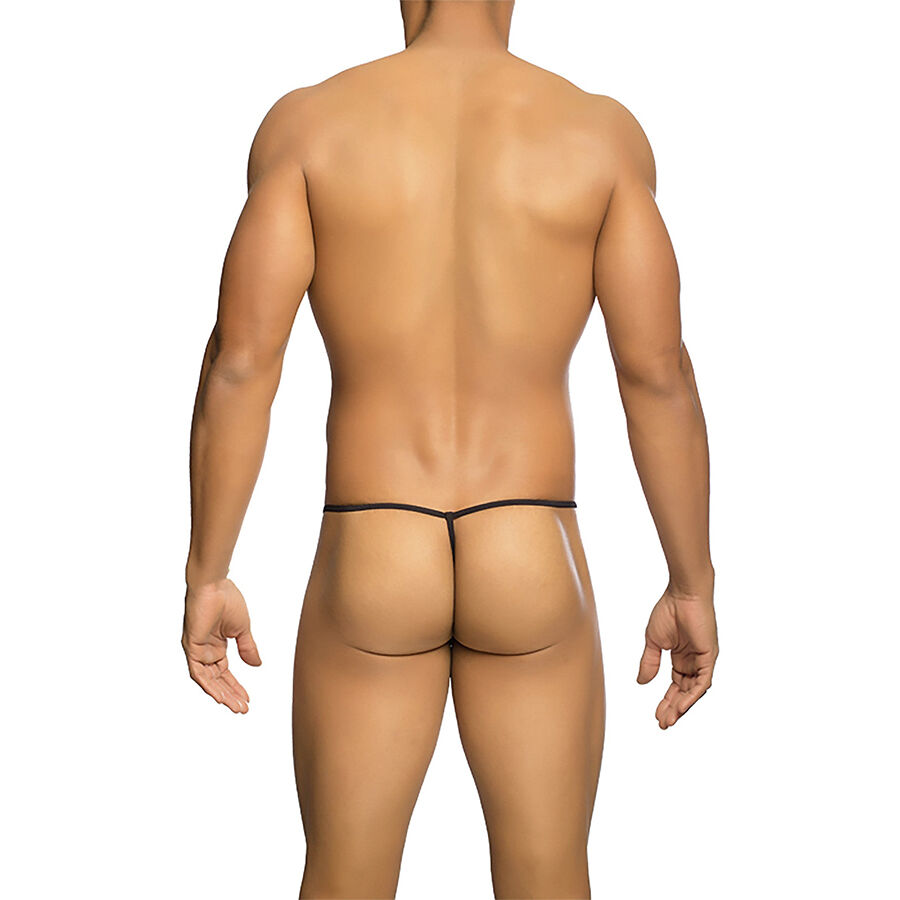 MOB - TANGA TRANSPARENTE CON FORMA DE T NEGRO TALLA S/M - Imagen 2