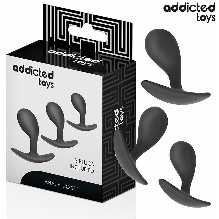ADDICTED TOYS - SET DE 3 PLUG ANAL SILICONA MODELO 3 - Imagen 2