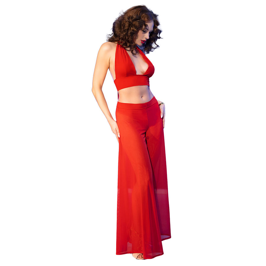 CHILIROSE - CR 4857 SET TOP Y PANTALONES ROJO TALLA L - Imagen 9
