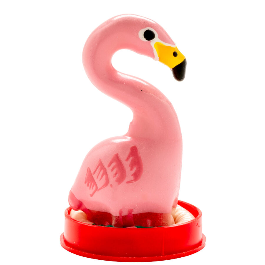 CONDOMERIE - PRESERVATIVO DECORATIVO PINTADO A MANO FLAMENCO ROSA - Imagen 2