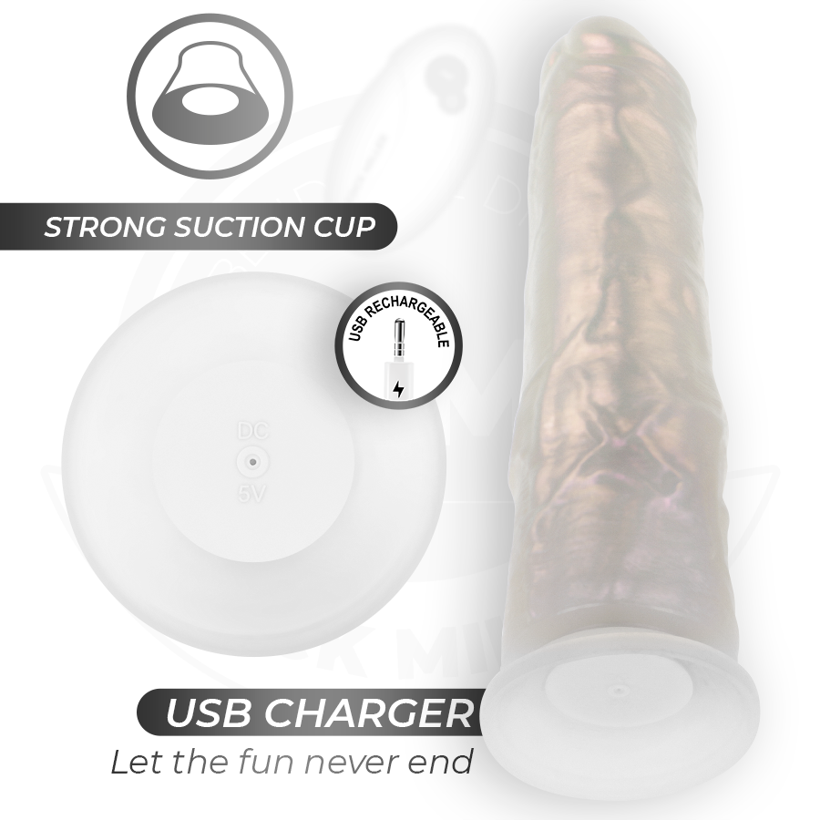 COCK MILLER - DILDO SILICONA 20,5 CM , LUCES Y VIBRACIÓN CON CONTROL REMOTO - Imagen 7