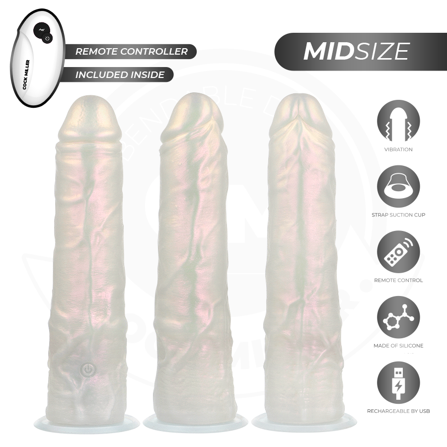 COCK MILLER - DILDO SILICONA 20,5 CM , LUCES Y VIBRACIÓN CON CONTROL REMOTO - Imagen 3