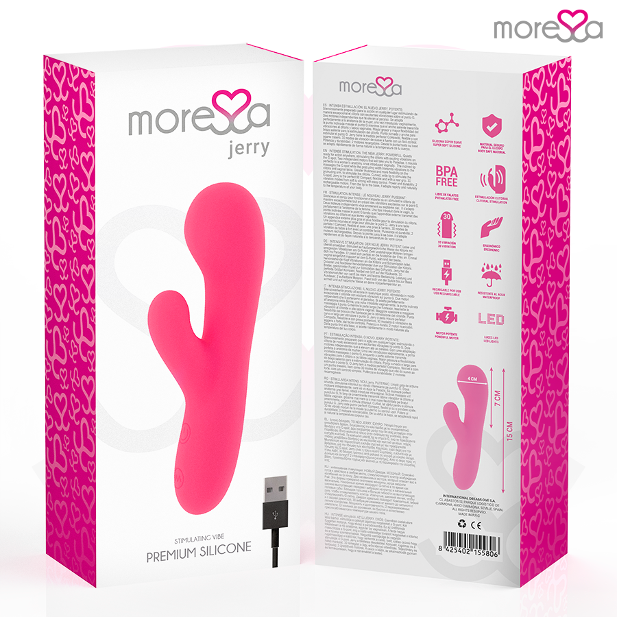 MORESSA - JERRY CLIP VIBRADOR PUNTO G Y CLITORIS PREMIUM SILICONE RECARGABLE - Imagen 7
