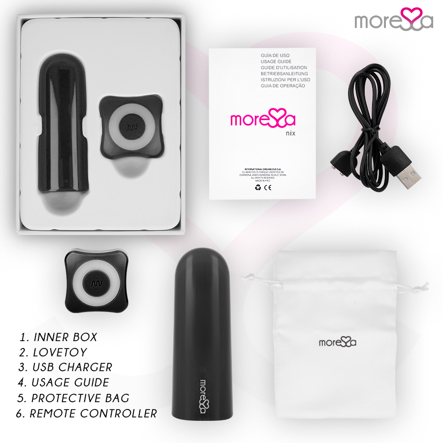 MORESSA - NIX POTENTE VIBRADOR MULTI JUEGOS CONTROL REMOTO NEGRO - Imagen 6