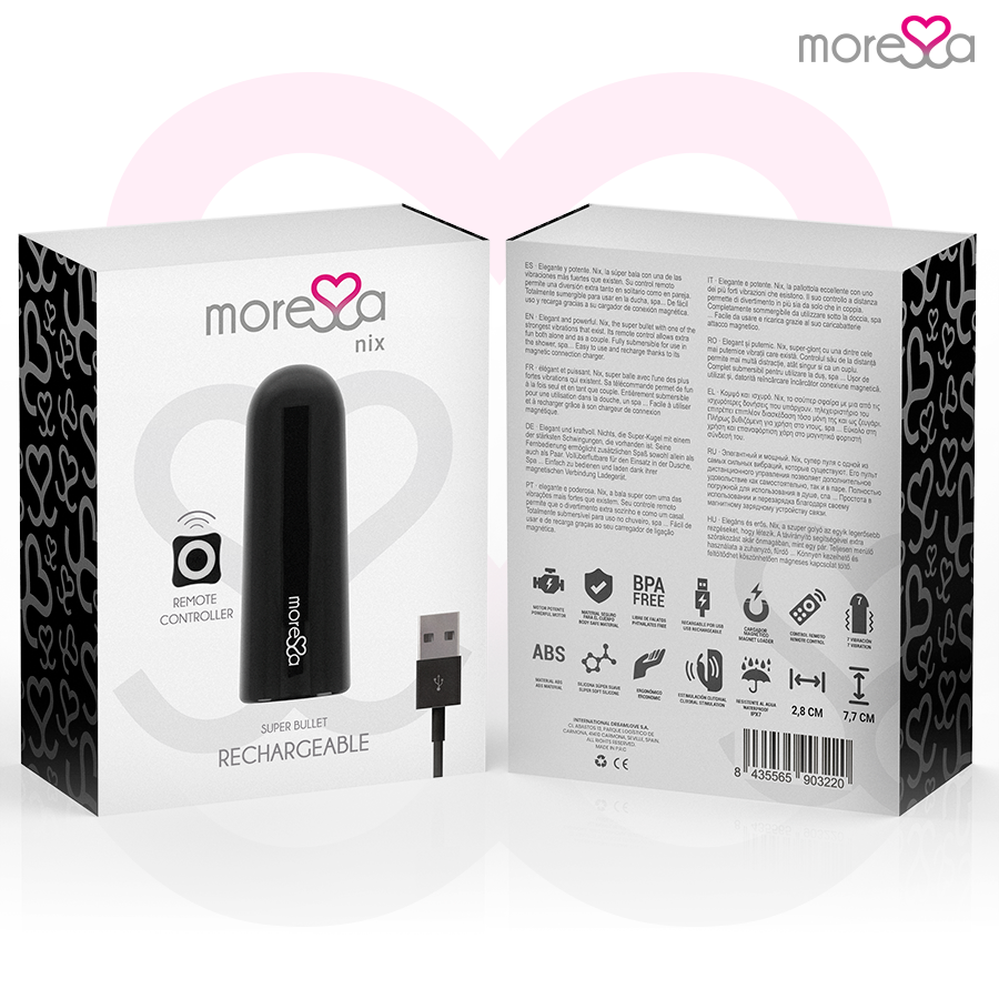 MORESSA - NIX POTENTE VIBRADOR MULTI JUEGOS CONTROL REMOTO NEGRO - Imagen 7
