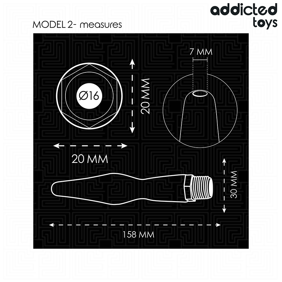 ADDICTED TOYS - LIMPIADOR ANAL CON ADAPTADOR UNIVERSAL MODELO 2 - Imagen 5
