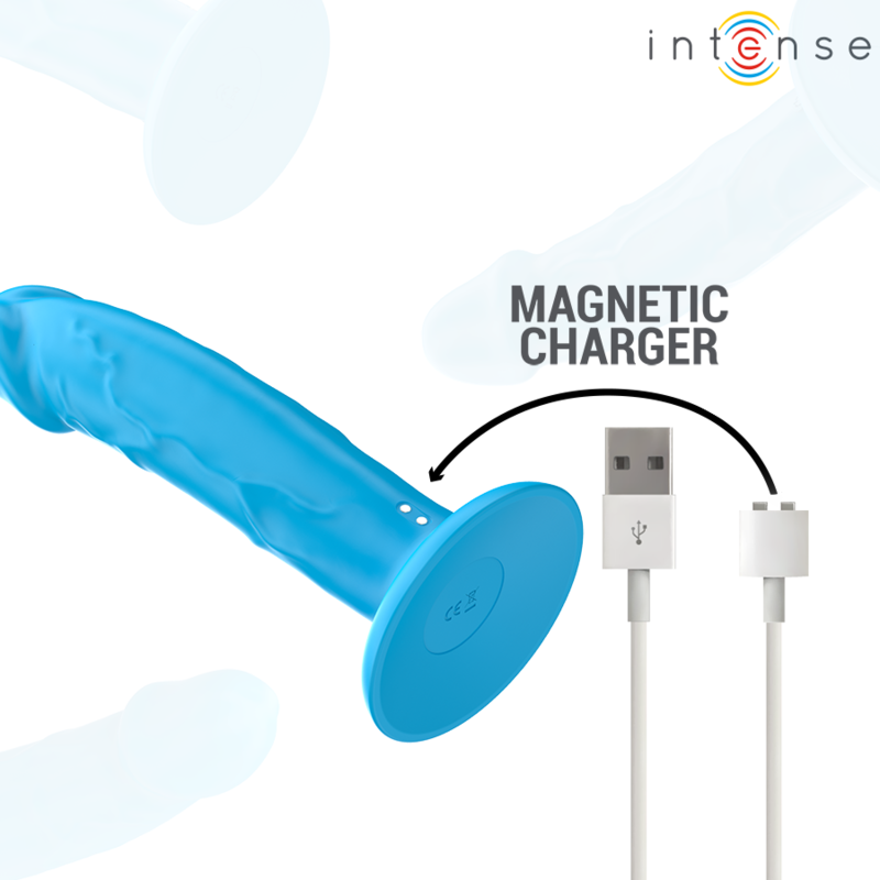 INTENSE - PHOEBE VIBRADOR REALÍSTICO 10 VIBRACIONES AZUL CONTROL REMOTO - Imagen 7