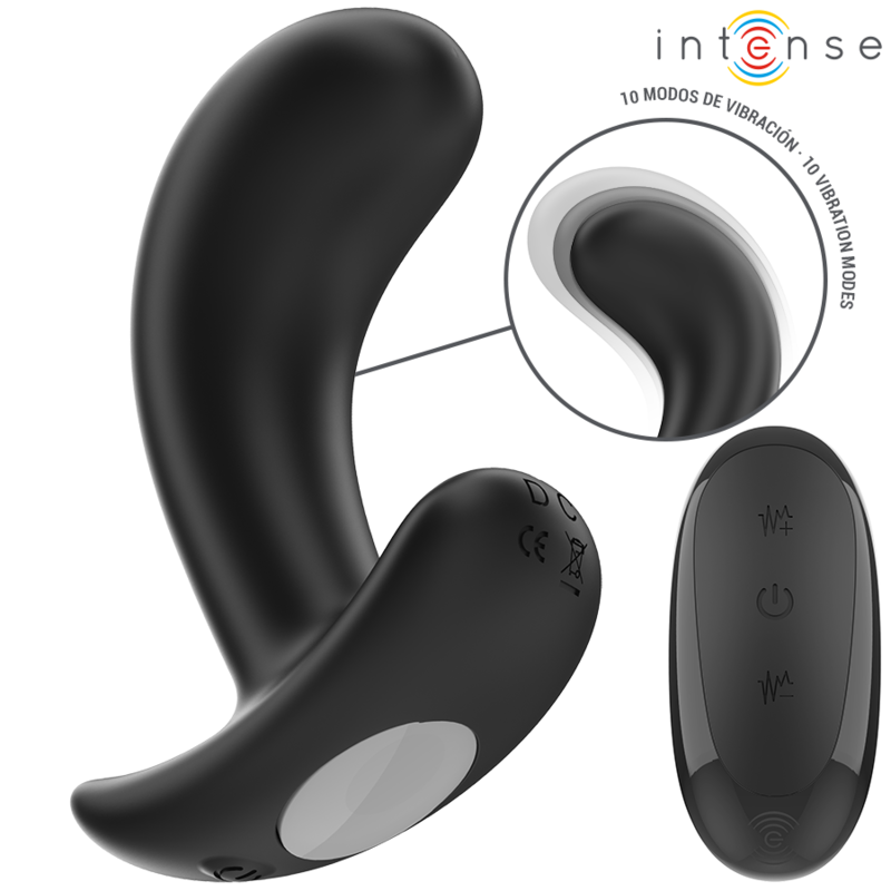 INTENSE - CHANDLER PLUG ANAL 10 VIBRACIONES NEGRO CONTROL REMOTO - Imagen 2