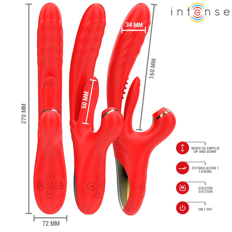 INTENSE - KAROL VIBRADOR MULTIFUNCIÓN EMPUJE & SUCCIÓN & ESTIMULACIÓN - Imagen 4