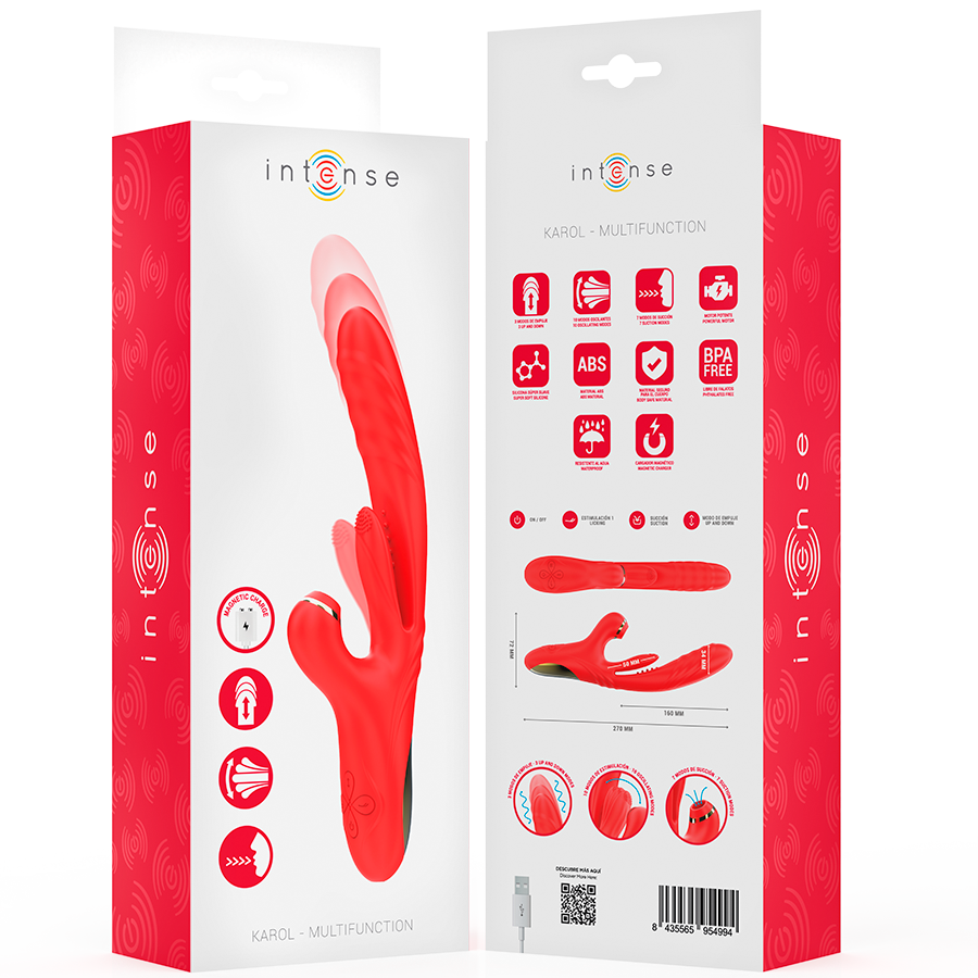 INTENSE - KAROL VIBRADOR MULTIFUNCIÓN EMPUJE & SUCCIÓN & ESTIMULACIÓN - Imagen 8