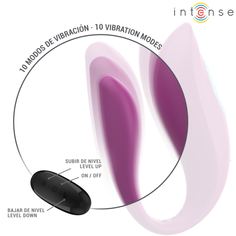 INTENSE - ANNIE ESTIMULADOR & VIBRADOR FORMA DE U MORADO CONTROL REMOTO - Imagen 5