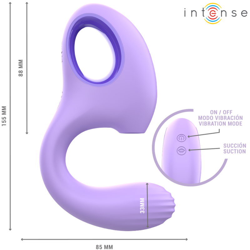 INTENSE - BAXTER VIBRADOR & ESTIMULADOR VIOLETA - Imagen 6