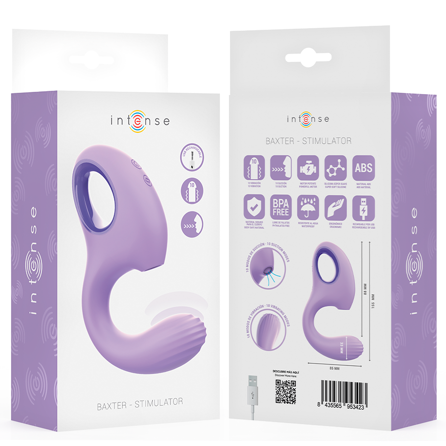 INTENSE - BAXTER VIBRADOR & ESTIMULADOR VIOLETA - Imagen 8
