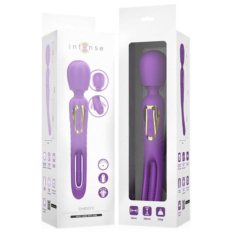 INTENSE - CHRISTY VIBRADOR WAND CON LENGUA GIRATORIA - Imagen 3
