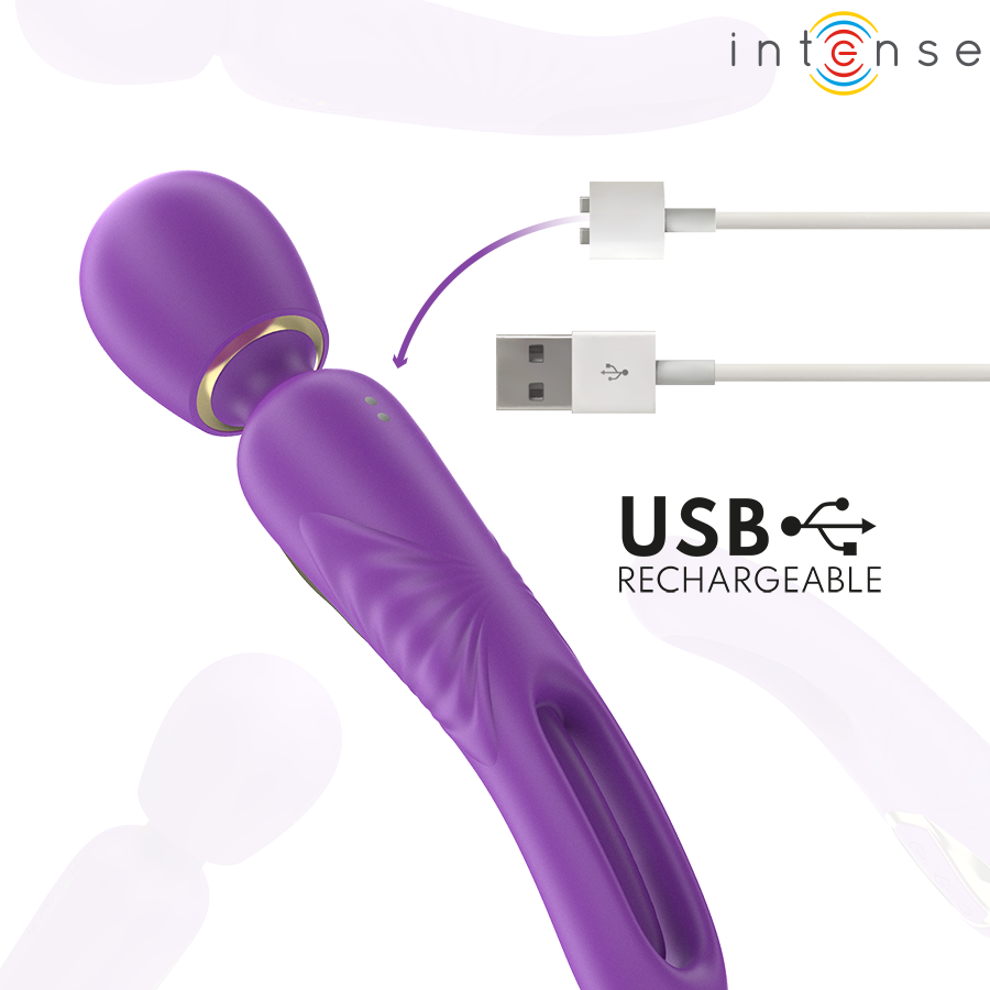 INTENSE - CHRISTY VIBRADOR WAND CON LENGUA GIRATORIA - Imagen 7