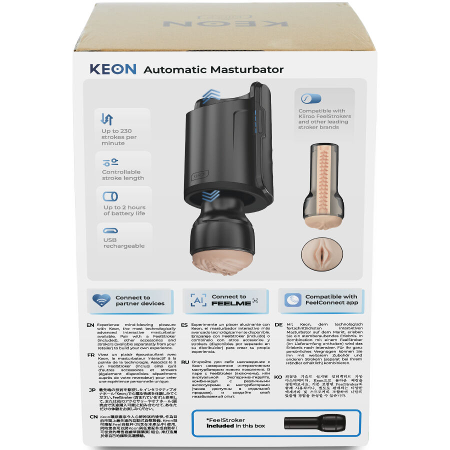 KIIROO - KEON WIFI COMBO MASTURBADOR AUTOMÁTICO + FEEL STROKER - Imagen 4