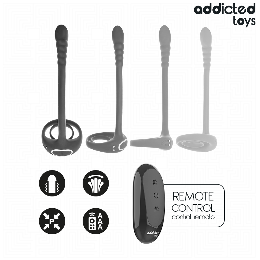 ADDICTED TOYS - ANILLO PENE VIBRADOR PUNTO·P CONTROL REMOTO - Imagen 6