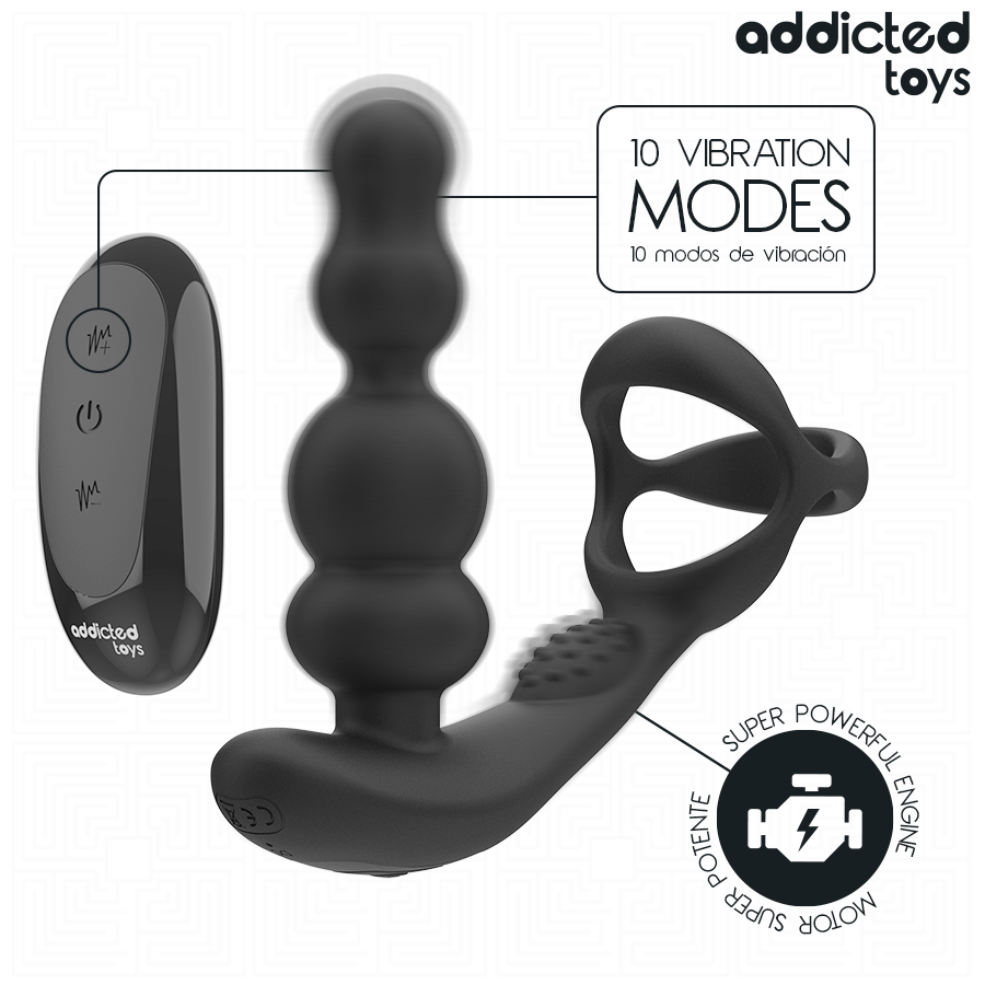 ADDICTED TOYS - MASAJEADOR PROSTÁTICO ROTATORIO CONTROL REMOTO - Imagen 2