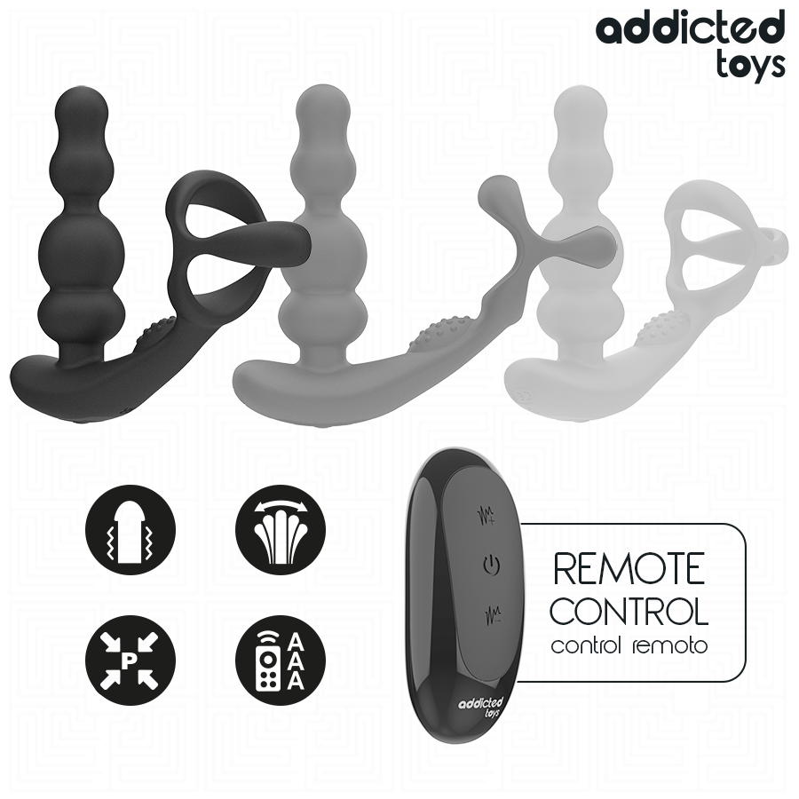 ADDICTED TOYS - MASAJEADOR PROSTÁTICO ROTATORIO CONTROL REMOTO - Imagen 4