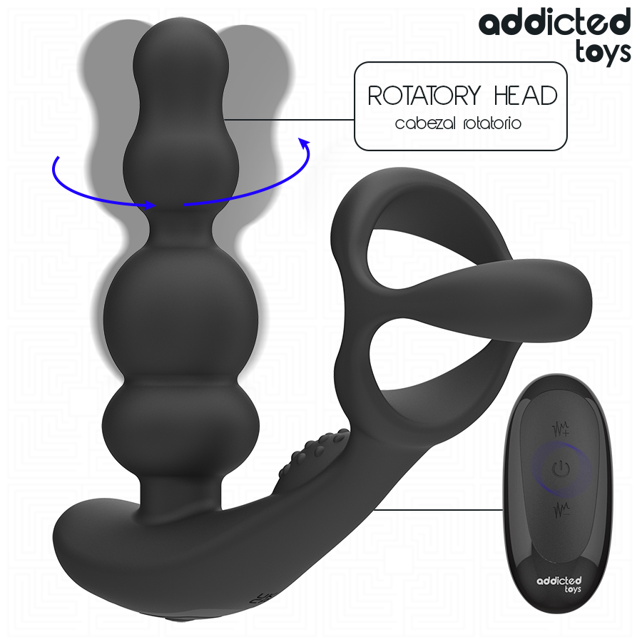 ADDICTED TOYS - MASAJEADOR PROSTÁTICO ROTATORIO CONTROL REMOTO - Imagen 8