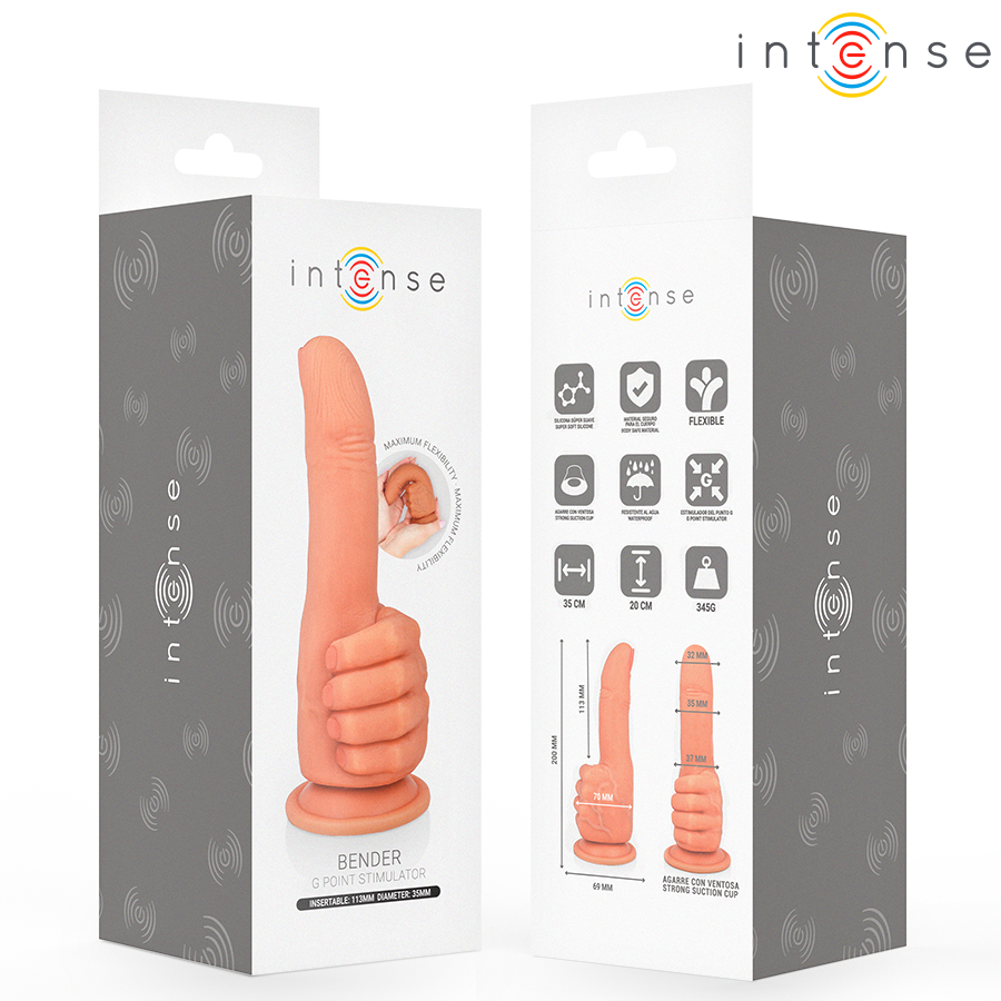 INTENSE - BENDER ESTIMULADOR PUNTO·G MANO FLEXIBLE 11,3 CM - Imagen 5
