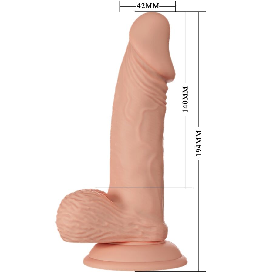 BAILE - BEAUTIFUL ENCOUNTER ZEBULON DILDO REALÍSTICO FLEXIBLE 19.4 CM NATURAL - Imagen 3