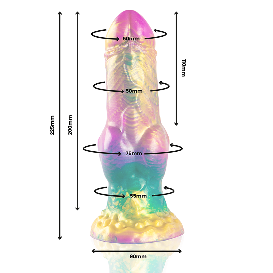 EPIC - IRIS DILDO CON TESTÍCULOS ARCOÍRIS DE PLACER - Imagen 4