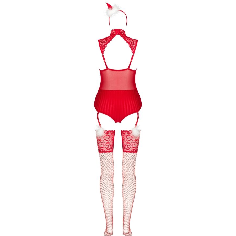 LIVCO CORSETTI FASHION - LIMPID SNOWFLAKES LC 90604 BODY + MEDIAS + DIADEMA NAVIDEÑA L/XL - Image 4