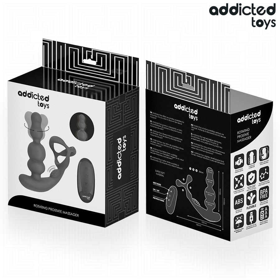 ADDICTED TOYS - MASAJEADOR PROSTÁTICO ROTATORIO CONTROL REMOTO - Imagen 7