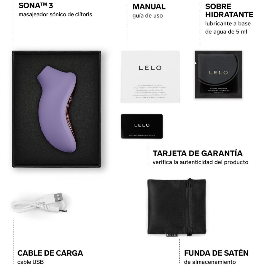 LELO - SONA 3 MASAJEADOR SÓNICO DE CLÍTORIS VIOLETA - Imagen 2
