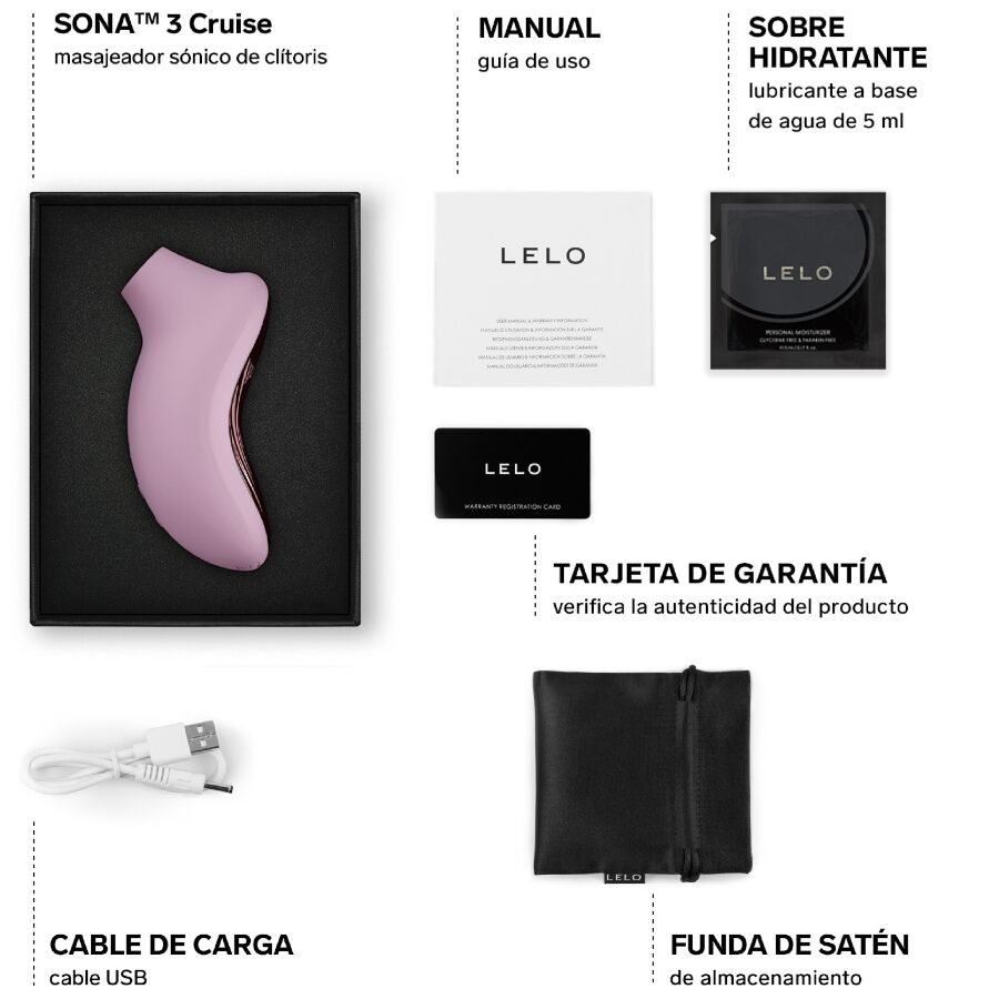 LELO - SONA 3 CRUISE MASAJEADOR SÓNICO DE CLÍTORIS ROSA - Imagen 5