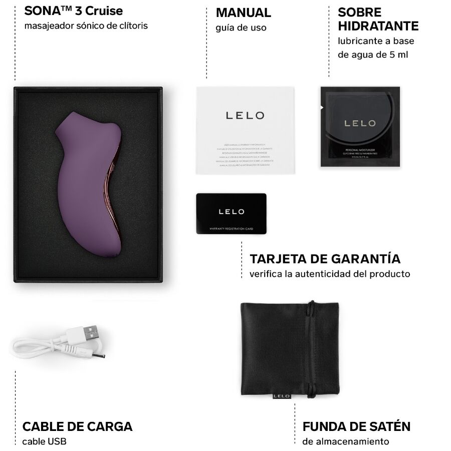 LELO - SONA 3 CRUISE MASAJEADOR SÓNICO DE CLÍTORIS VIOLETA - Imagen 3