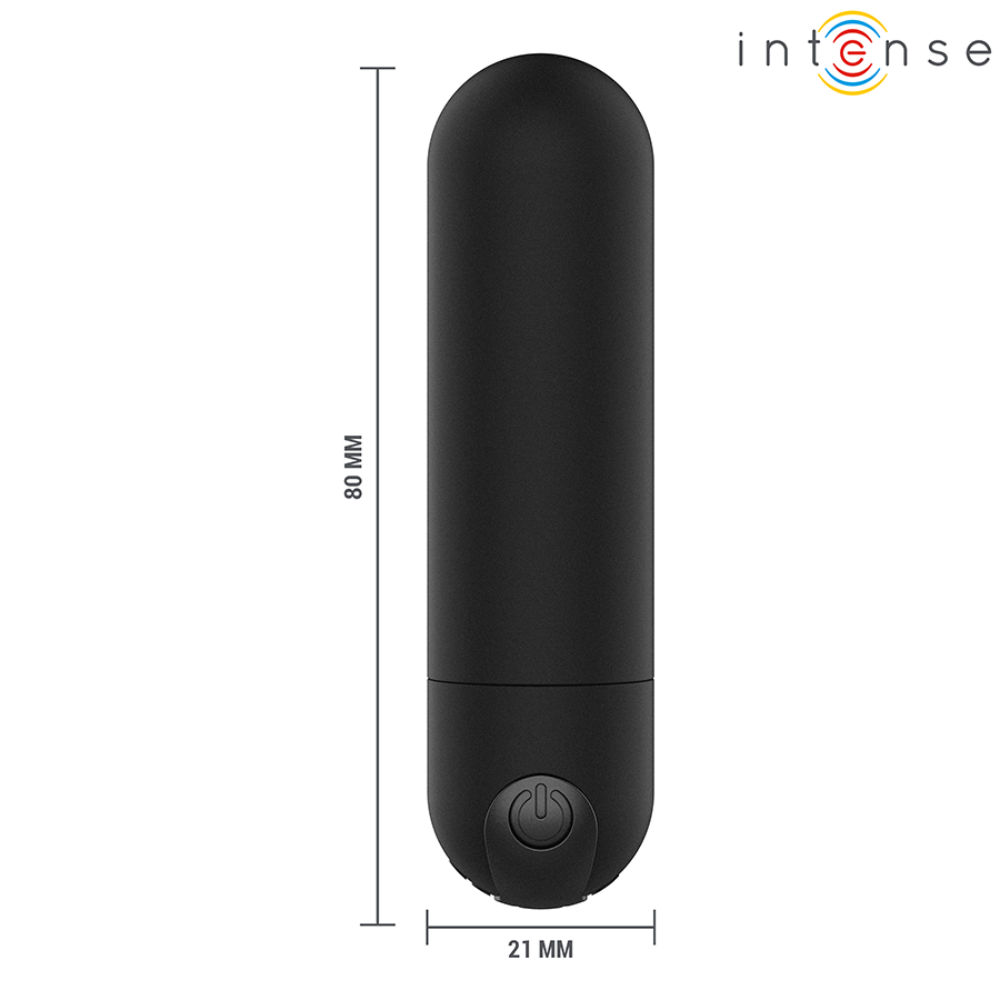 INTENSE - KAREN MINI BALA VIBRADORA 10 MODOS RECARGABLE NEGRO - Imagen 6