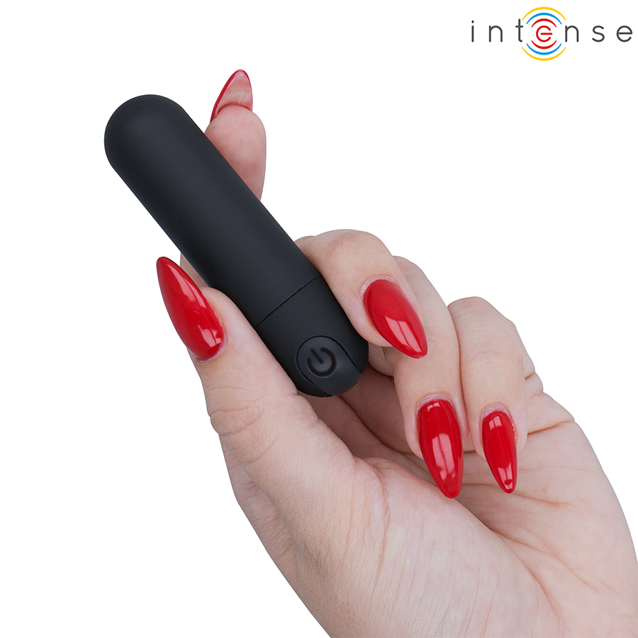 INTENSE - KAREN MINI BALA VIBRADORA 10 MODOS RECARGABLE NEGRO - Imagen 2