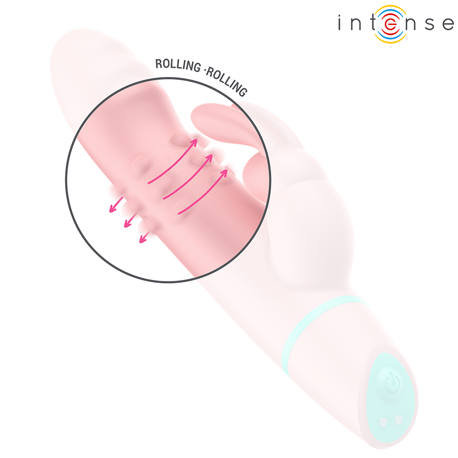 INTENSE - ALVIN ESTIMULADOR RABBIT & VIBRADOR ROLLING + OSCILANTE - Imagen 5