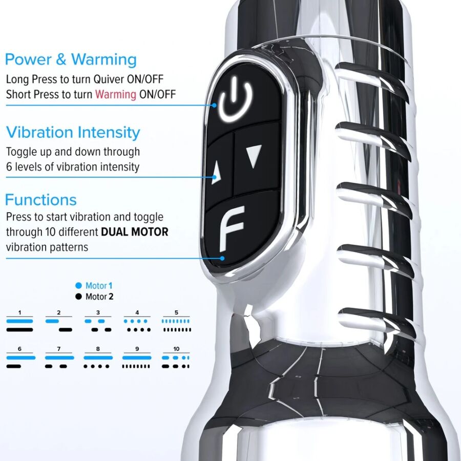 FLESHLIGHT - QUIVER MASTURBADOR VIBRATORIO RECARGABLE VAGINA - Imagen 6