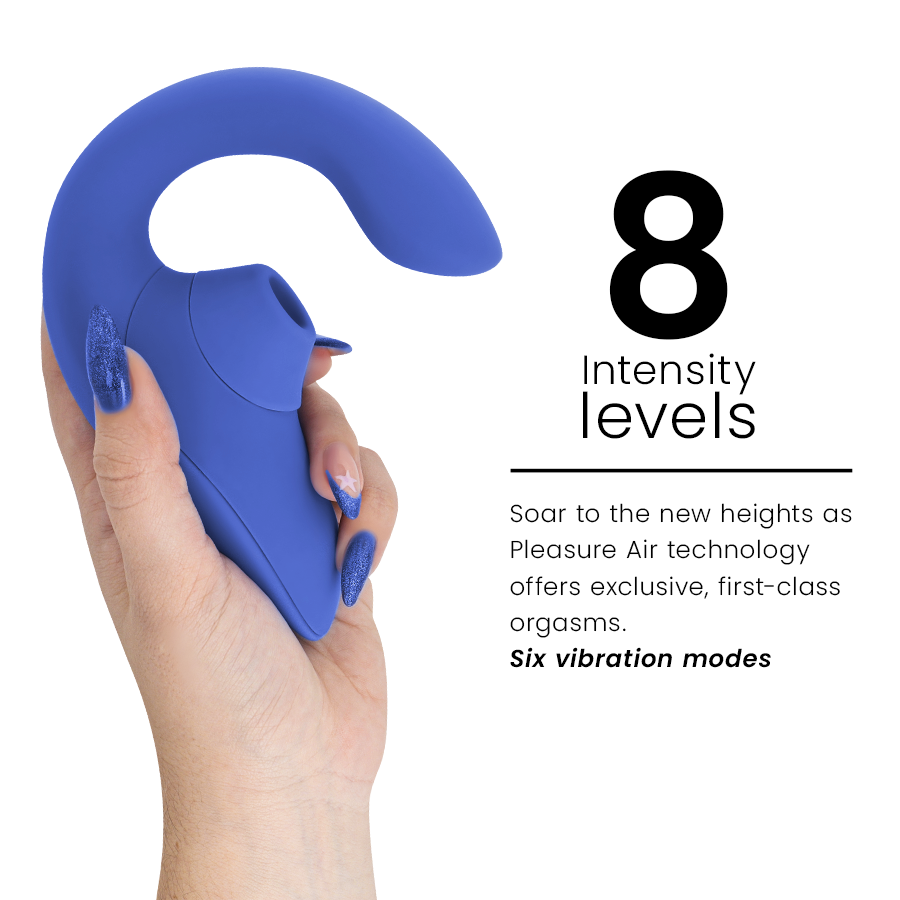 WOMANIZER - BLEND ESTIMULADOR VIBRADOR RABBIT AZUL - Imagen 5