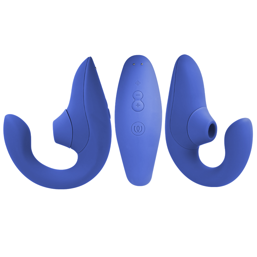 WOMANIZER - BLEND ESTIMULADOR VIBRADOR RABBIT AZUL - Imagen 2