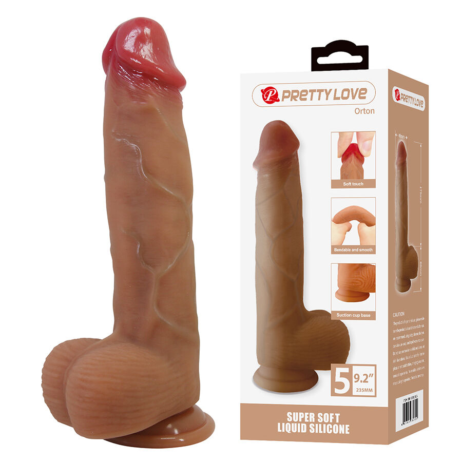 PRETTY LOVE - ORTON DILDO REALÍSTICO CON VENTOSA 23.5 CM -Ø- 4.9 CM - Imagen 8