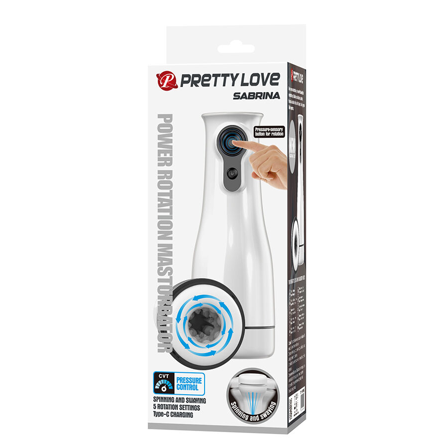 PRETTY LOVE - SABRINA MASTURBADOR MASCULINO CON ROTACIÓN Y BALANCEO - Imagen 4