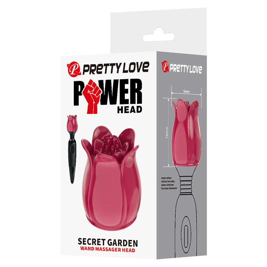 PRETTY LOVE - SECRET GARDEN CABEZAL MASAJEADOR ROSA - Imagen 4
