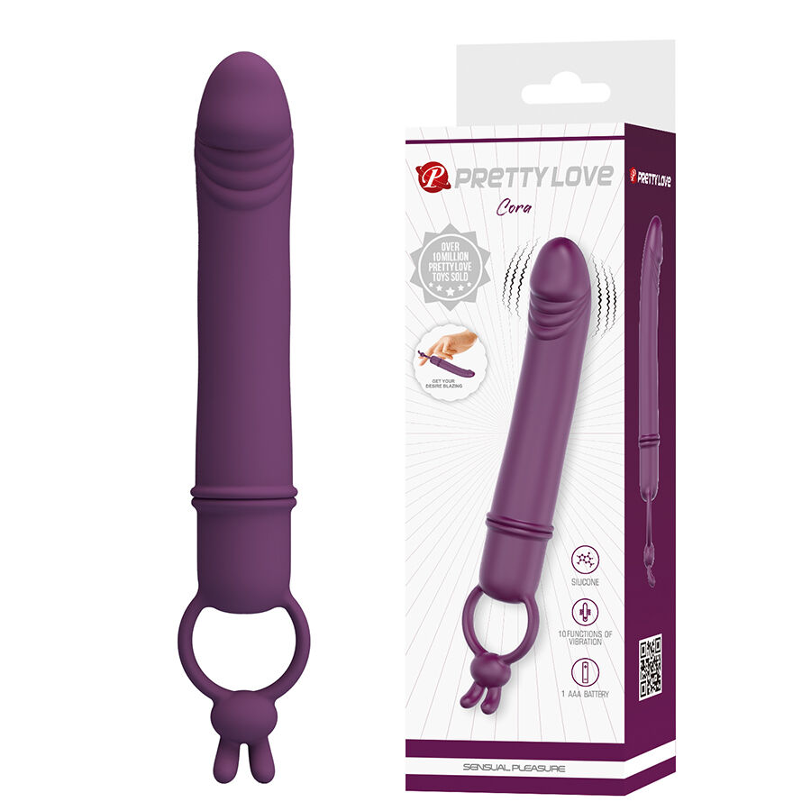 PRETTY LOVE - CORA VIBRADOR FORMA PENE CON ANILLO DE SUJECIÓN - Imagen 9