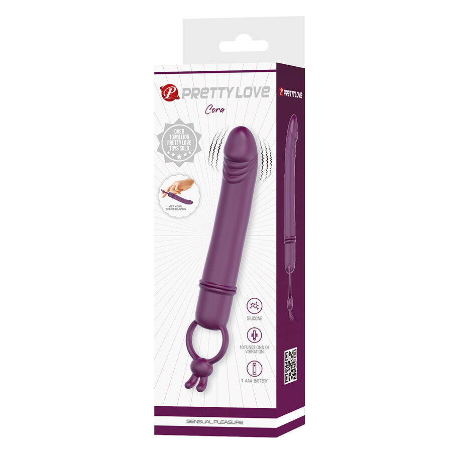 PRETTY LOVE - CORA VIBRADOR FORMA PENE CON ANILLO DE SUJECIÓN - Imagen 7
