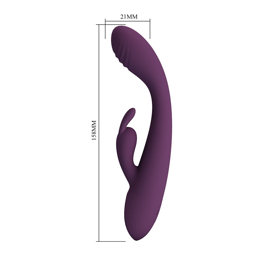 PRETTY LOVE - EMMA VIBRADOR CON ESTIMULADOR RABBIT MORADO - Imagen 4