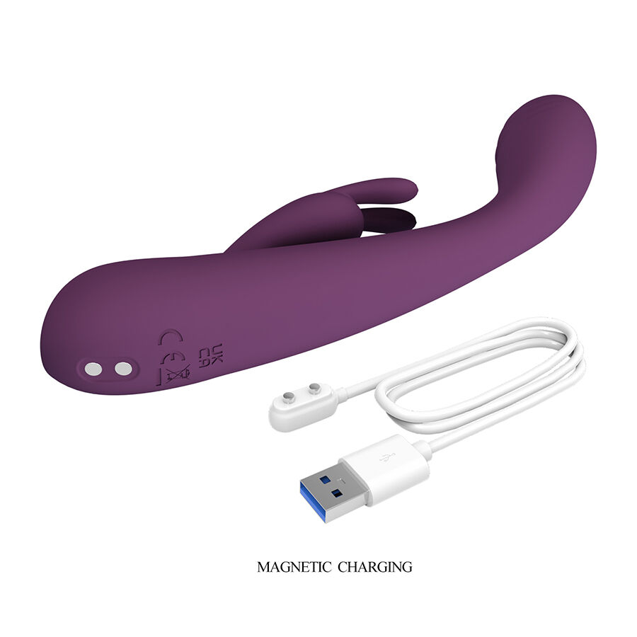 PRETTY LOVE - EMMA VIBRADOR CON ESTIMULADOR RABBIT MORADO - Imagen 7