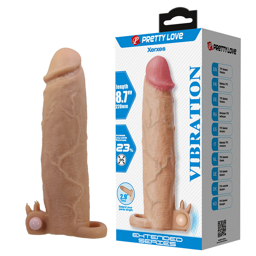 PRETTY LOVE - XERXES FUNDA PARA PENE CON ESTIMULADOR DE CLÍTORIS Y VIBRACIÓN - Imagen 8