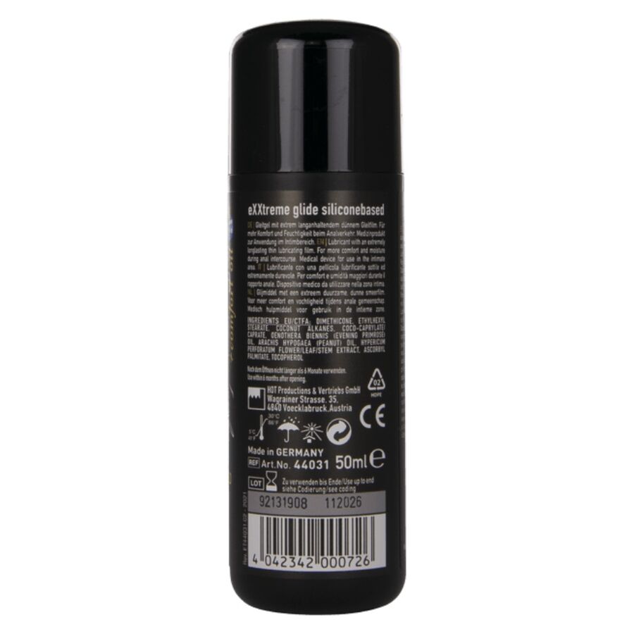 HOT - EXXTREME GLIDE LUBRICANTE BASE SILICONA + ACEITE CONFORT A+ 50 ML - Imagen 2
