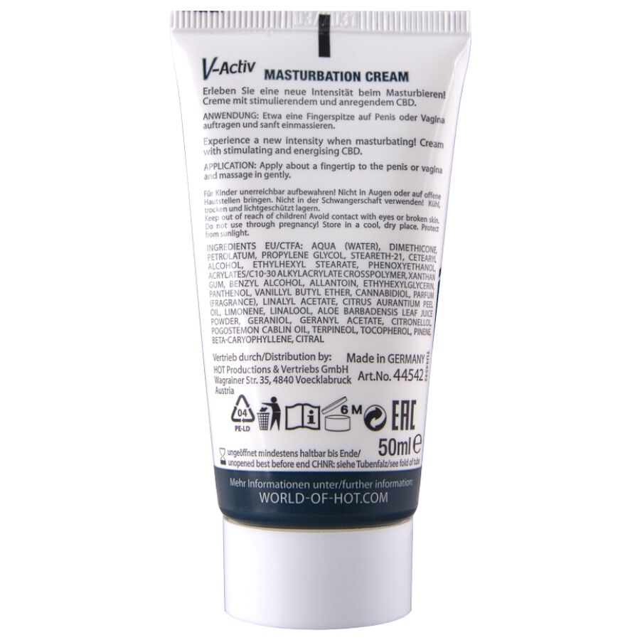 HOT - CREMA DE MASTURBACIÓN CON CBD - UNISEX 100 ML - Imagen 5