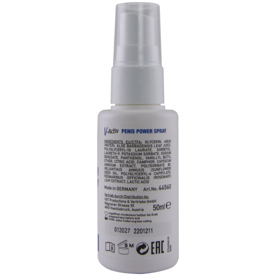 HOT - V-ACTIV PENIS POWER SPRAY PARA HOMBRE 50 ML - Imagen 3