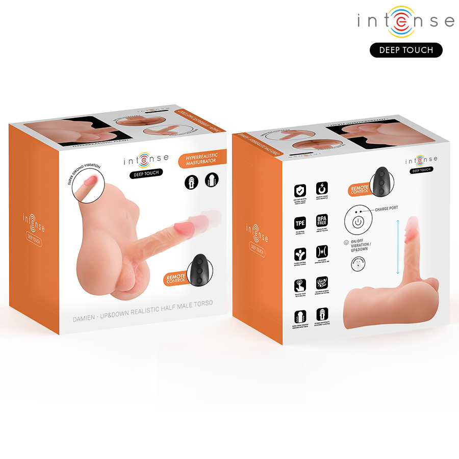 INTENSE DEEP TOUCH - DAMIEN TORSO CON DILDO REALÍSTICO CON EMPUJE Y VIBRACIÓN CONTROL REMOTO 3.5 KG - Imagen 3